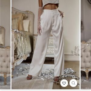 White Satin Trouser From 12th Tribe